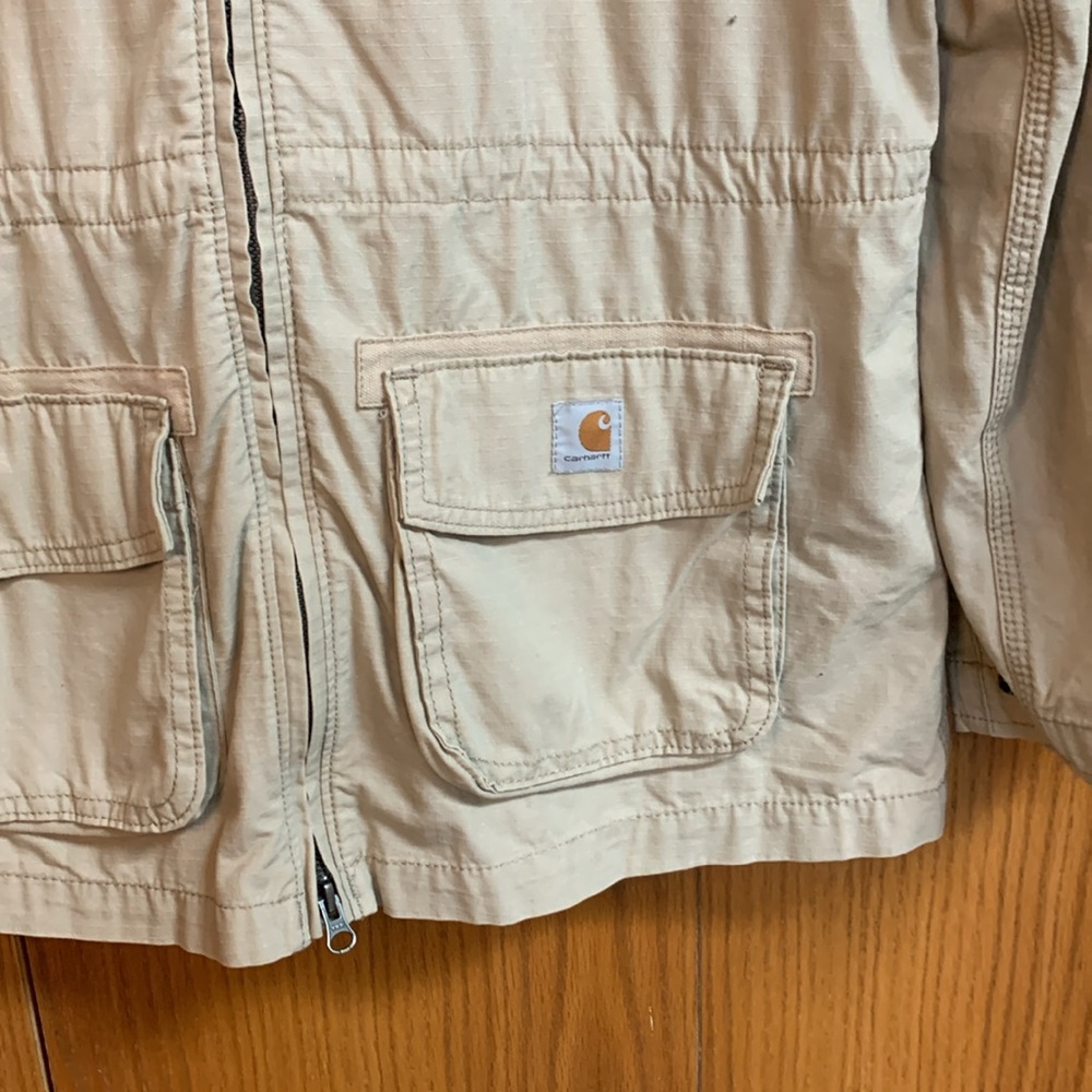 Carhartt El Paso Utility Jacket Full Zip Tan Women's Size Small - Picture 3 of 9